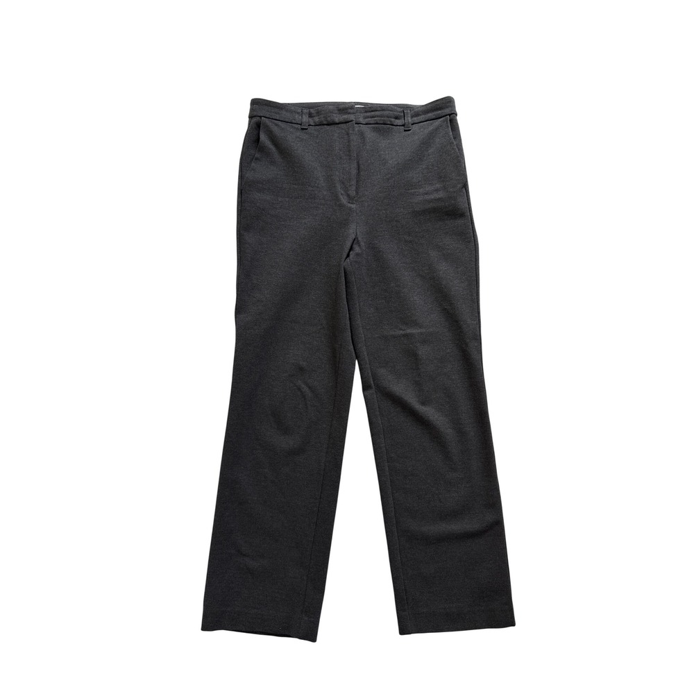 Boden Womens Charcoal Grey Ecovero Viscose Straight Leg Trousers Size 10R R0412
